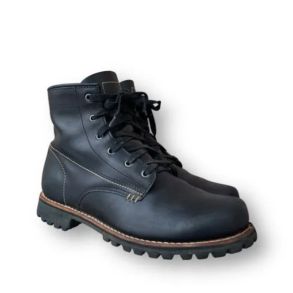 Georgia Boot Small Batch Black Boot Leather 6” Work Men’s size 12 Wide