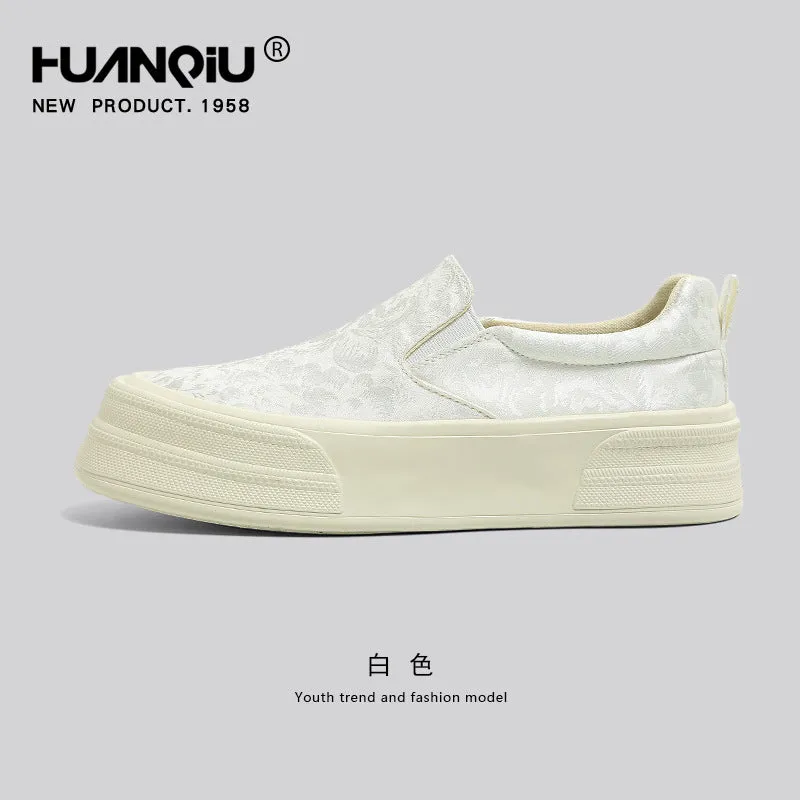 Global Platform Canvas Shoes for Women – 2024 New Autumn Retro Slip-On Sneakers