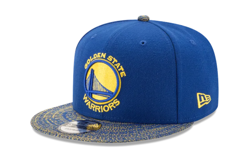 Golden State Warriors New Era 59Fifty Cap Fitted Blue Visor Fresh Size 7 3/8