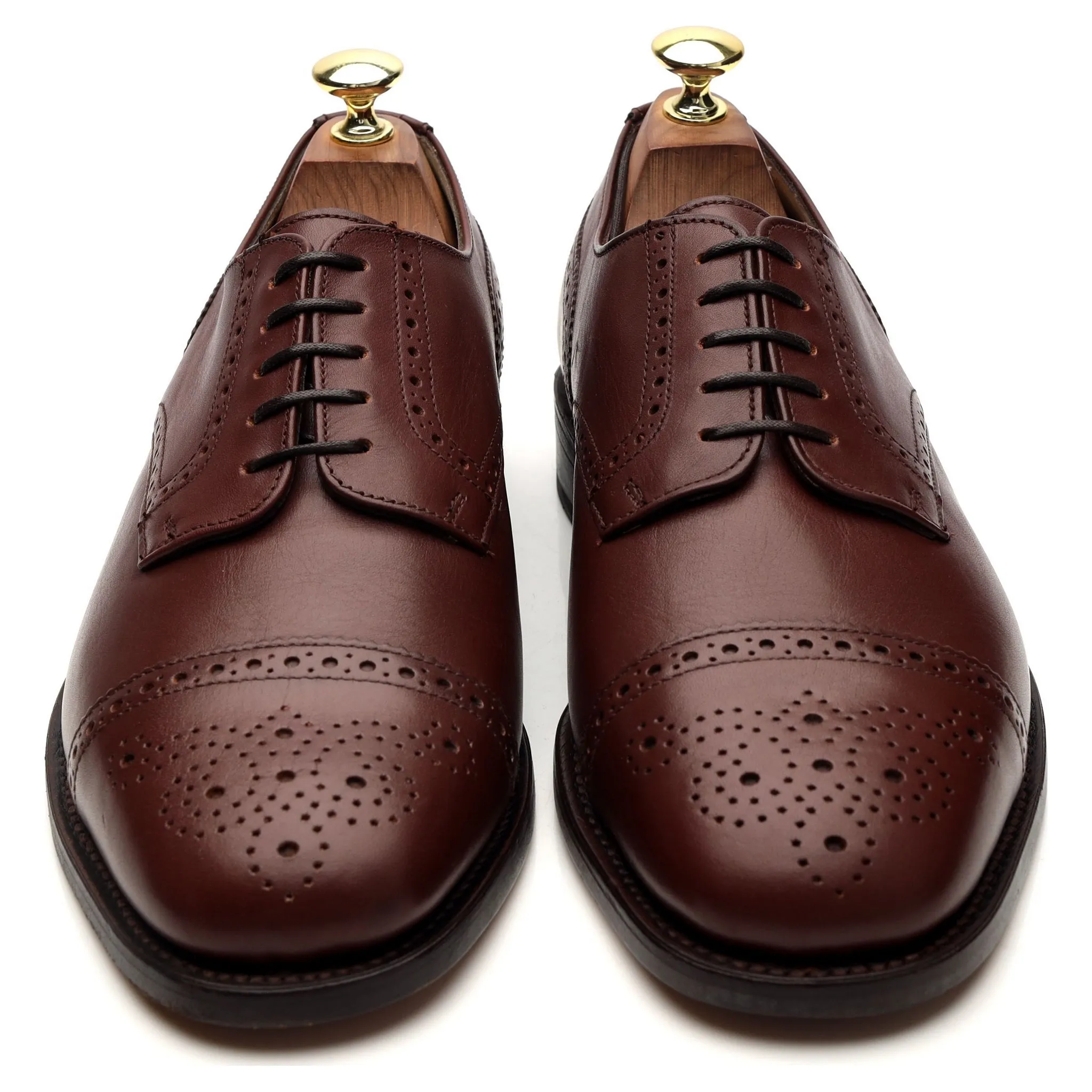 'Guildford' Brown Leather Derby Brogues UK 7.5 H