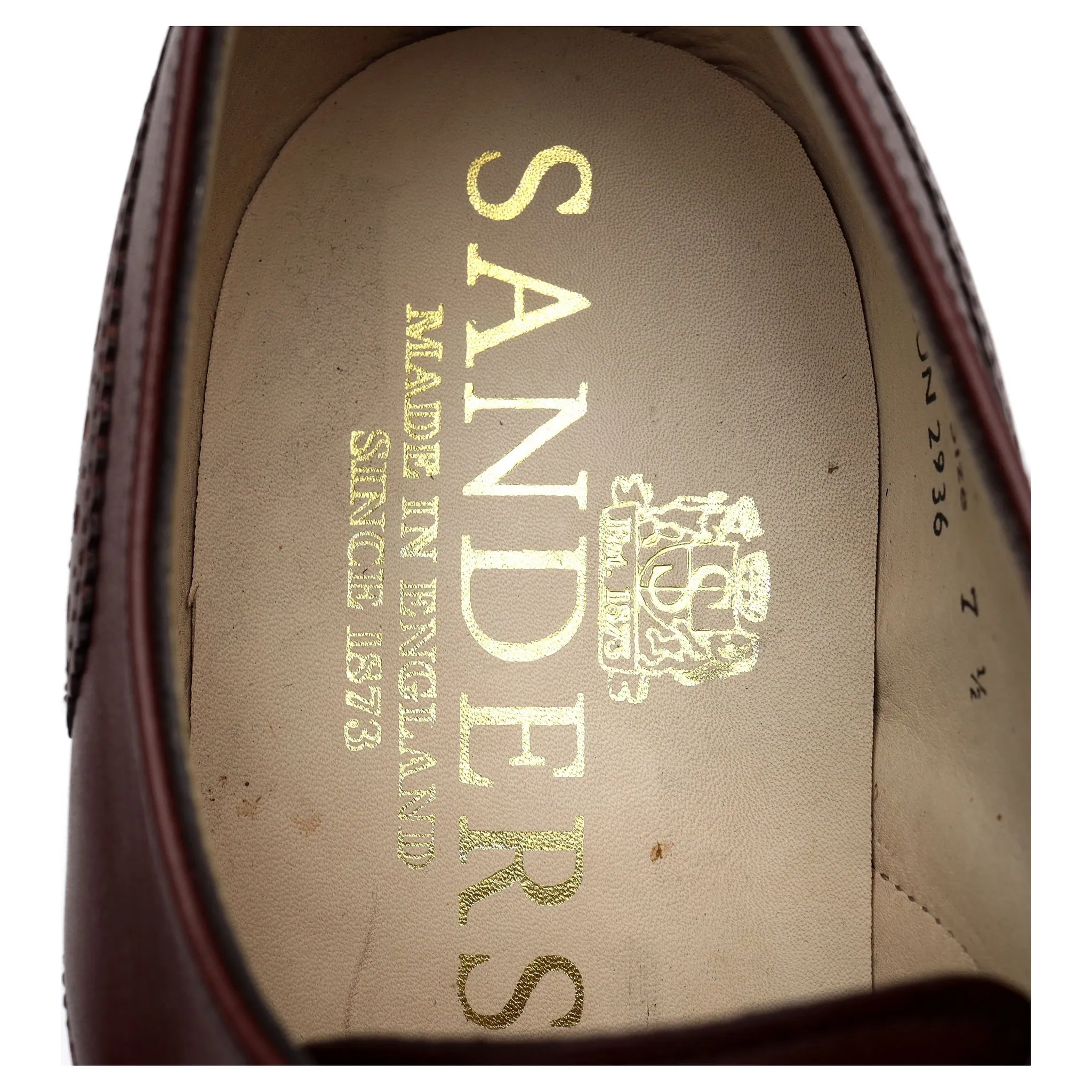 'Guildford' Brown Leather Derby Brogues UK 7.5 H