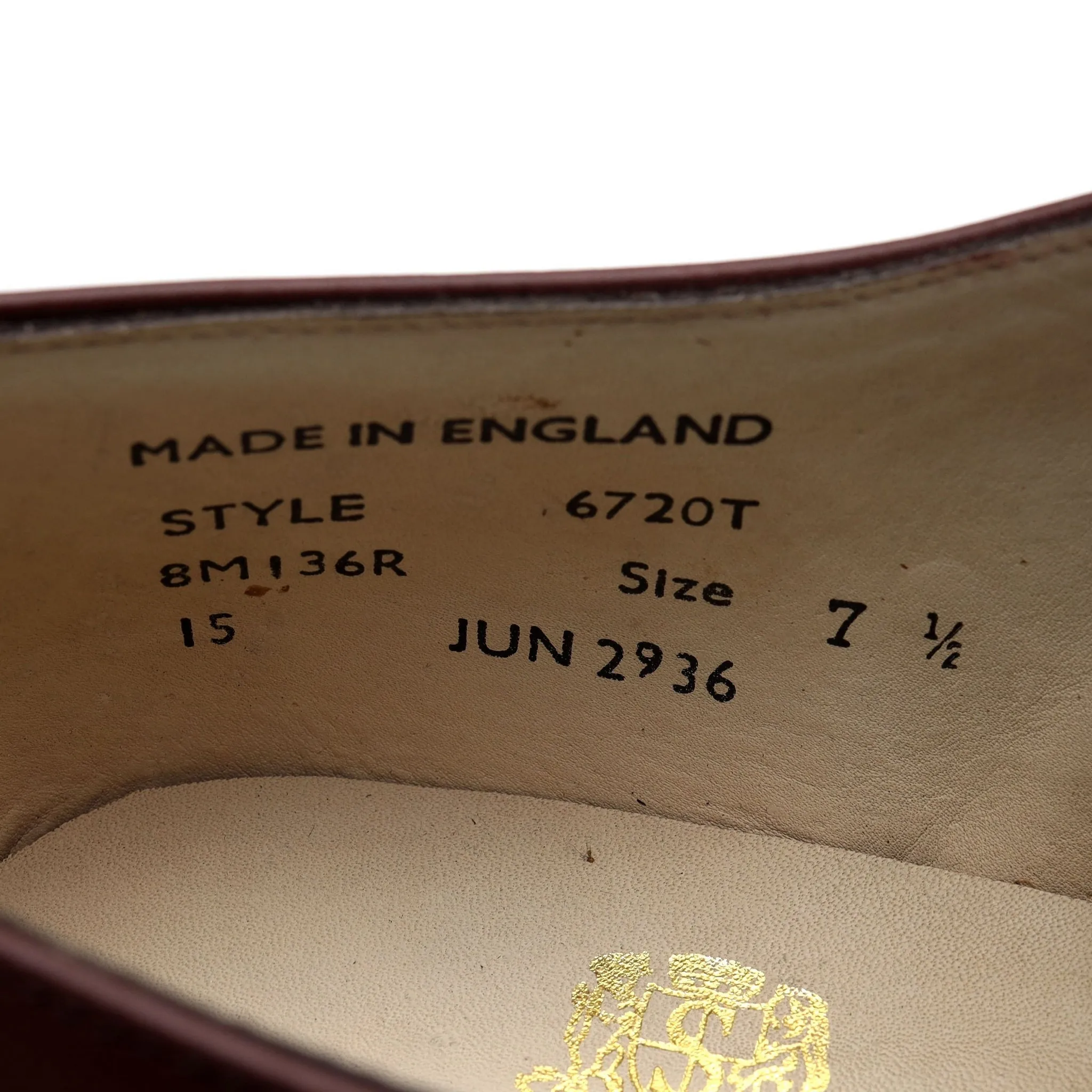 'Guildford' Brown Leather Derby Brogues UK 7.5 H
