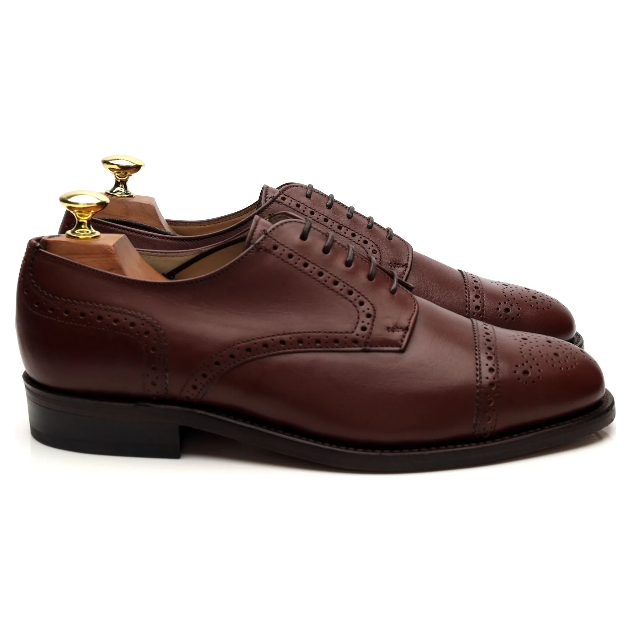 'Guildford' Brown Leather Derby Brogues UK 7.5 H