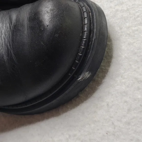 Harley Davidson Boots Mens Size 11 Black Leather Lace Up Side Zip Combat