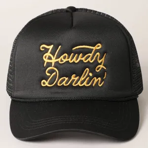 Howdy Darlin' Embroidered Mesh Back Trucker Cap | Stuffology Boutique