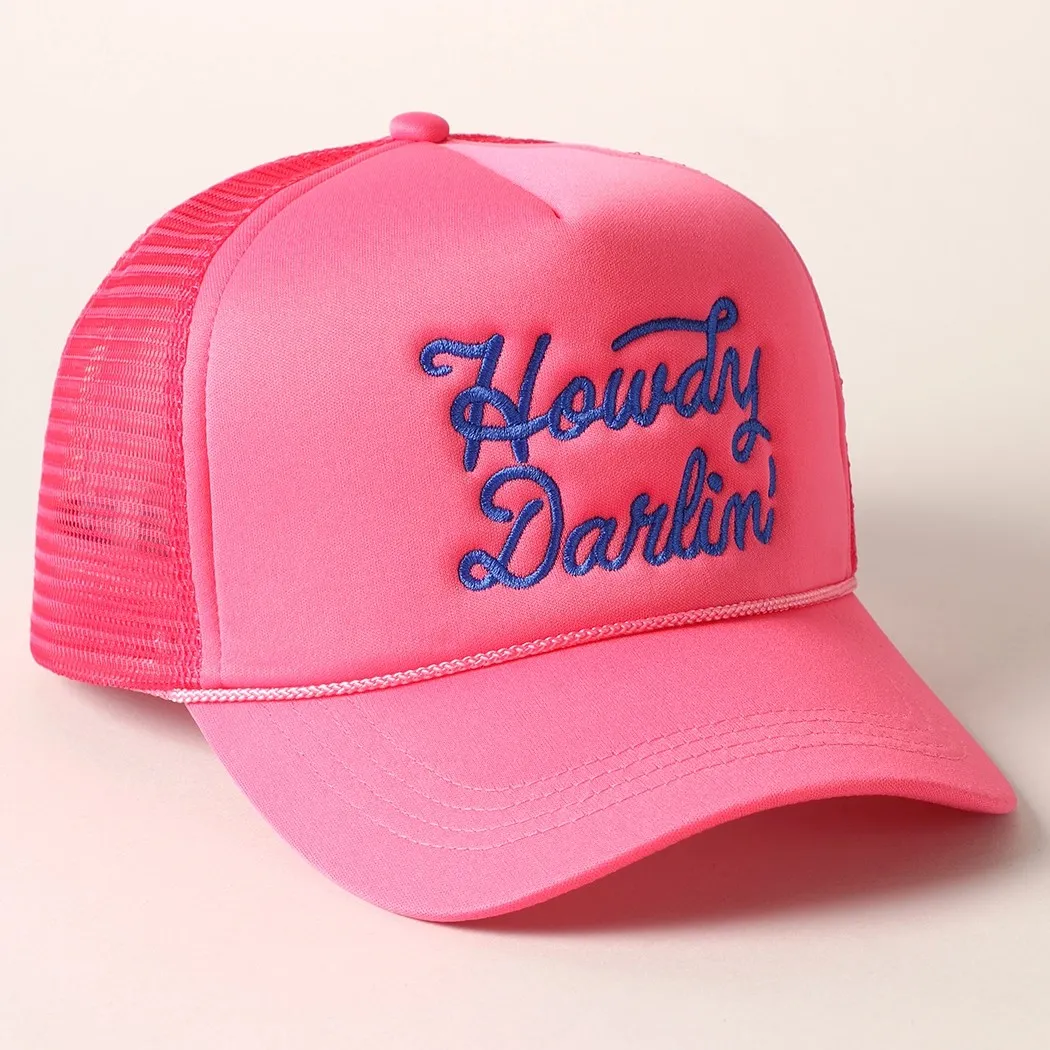 Howdy Darlin' Embroidered Mesh Back Trucker Cap | Stuffology Boutique