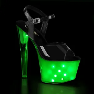 ILLUMINATOR-709  Black Patent/White Glow