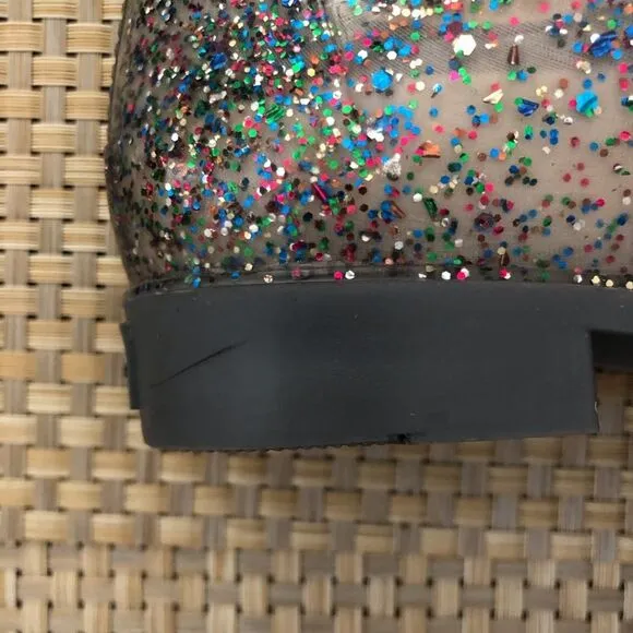 Jack Rogers Sallie Sparkle Ankle Rain Boots Size 8