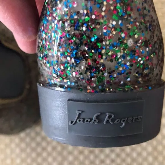 Jack Rogers Sallie Sparkle Ankle Rain Boots Size 8