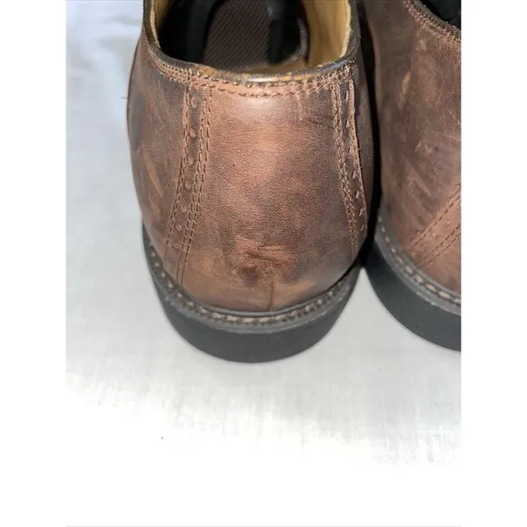 Johnston &amp; Murphy XC4 Sheepskin Wingtip Oxfords Mens Size 13 M Brown Leather