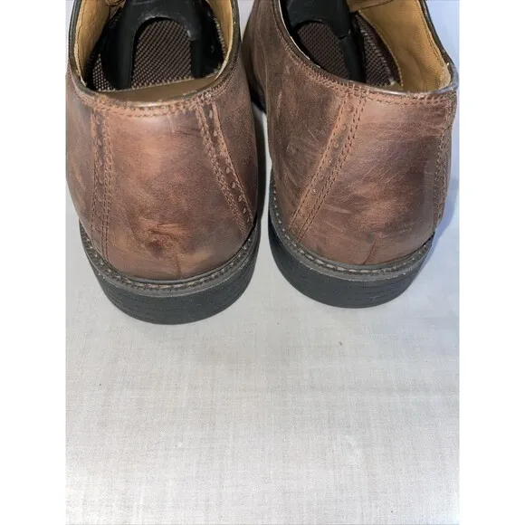 Johnston &amp; Murphy XC4 Sheepskin Wingtip Oxfords Mens Size 13 M Brown Leather