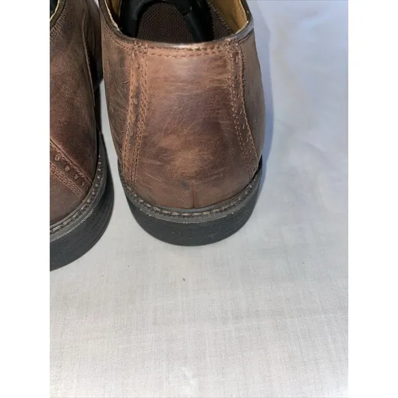 Johnston &amp; Murphy XC4 Sheepskin Wingtip Oxfords Mens Size 13 M Brown Leather