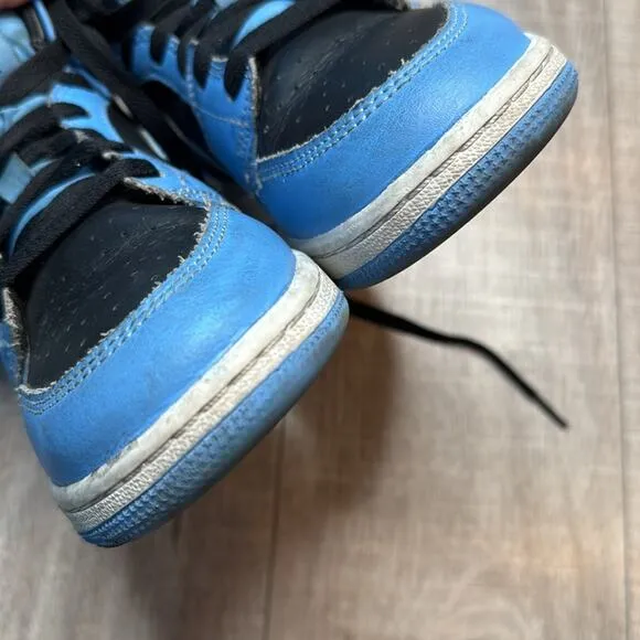 JORDAN 1 MID Unisex University Blue Black Athletic Basketball Shoes Sneakers