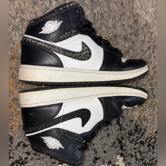 Jordan Kids Black and White Sneakers
