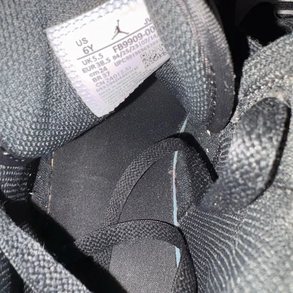 Jordan Kids Black and White Sneakers