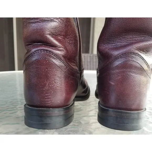 Justin Mens &quot;Roper&quot; #3718  Leather Boots Flawed But Lots Of Wear Left Size 6.5 C