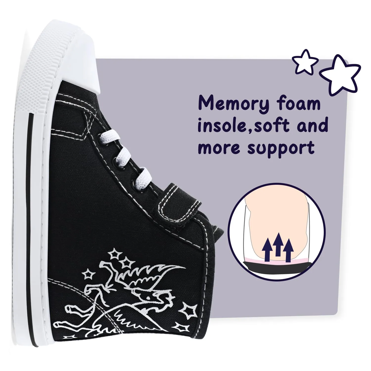 K KomForme Toddler Boys and Girls Canvas High Top Sneakers New
