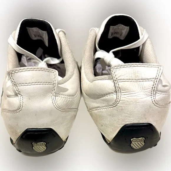 K-Swiss Cross Trainer Track White Leather Sneaker SZ 11 01290129 LOW 182215/K-50