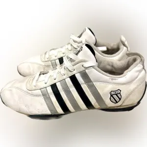 K-Swiss Cross Trainer Track White Leather Sneaker SZ 11 01290129 LOW 182215/K-50