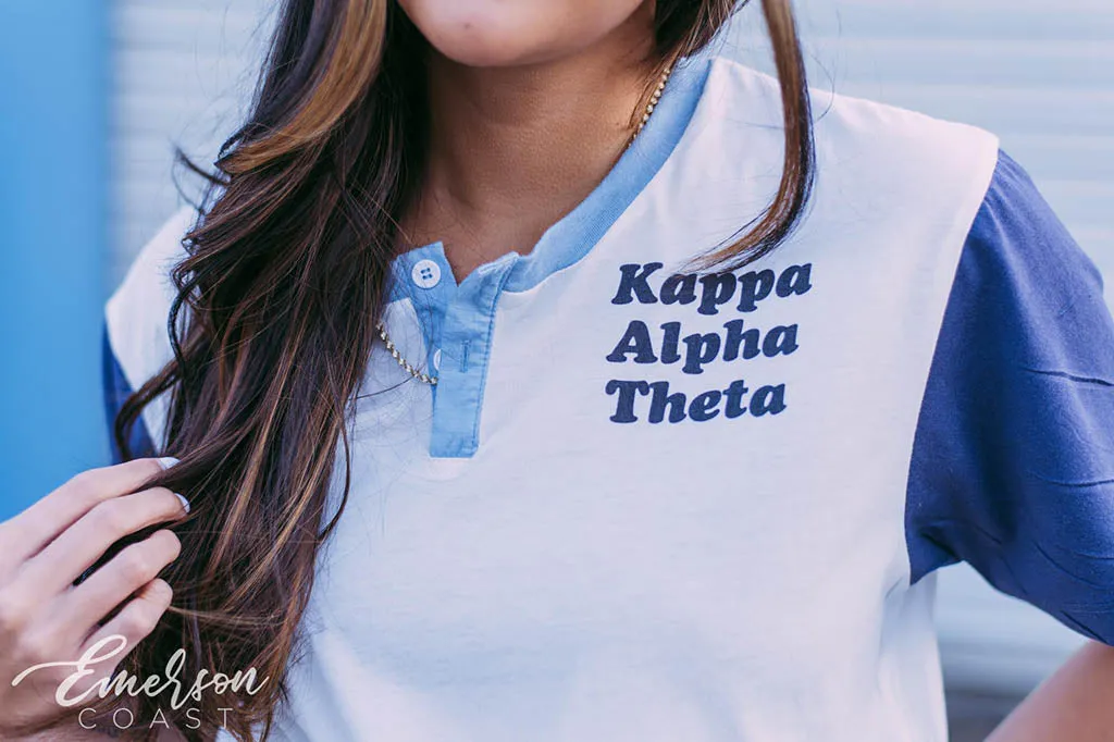 Kappa Alpha Theta Colorblock Henley