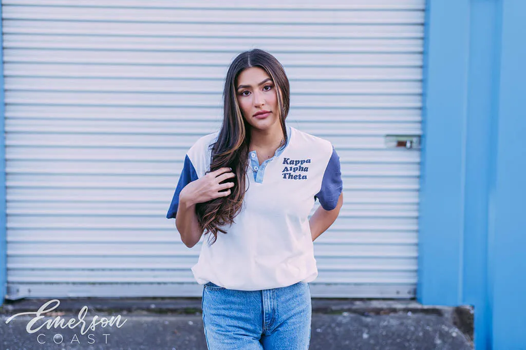 Kappa Alpha Theta Colorblock Henley