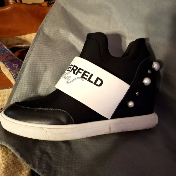 Karl Lagerfeld Black and White Sneakers