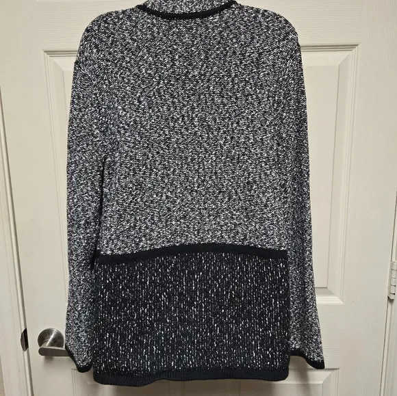 KARL LAGERFELD PARISColorblock Cotton-Blend Long Cardigan SzXL