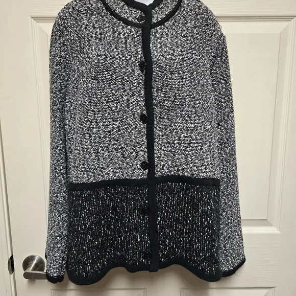 KARL LAGERFELD PARISColorblock Cotton-Blend Long Cardigan SzXL