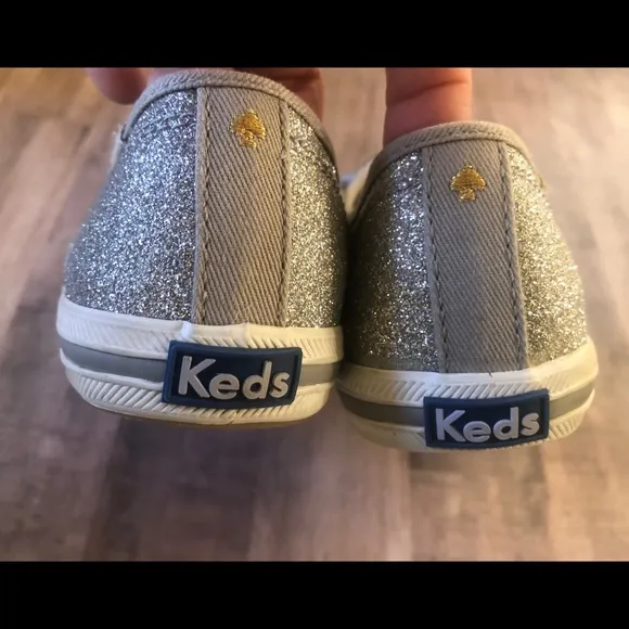 Keds x Kate Spade Champion Glitter Silver Sneakers