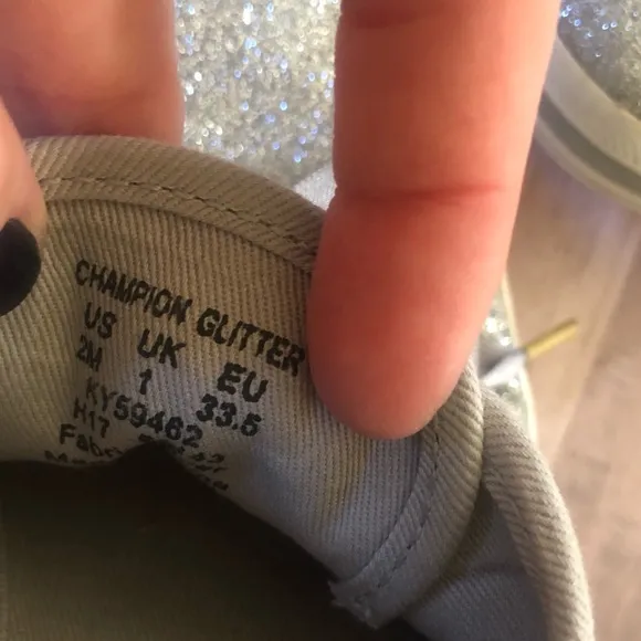 Keds x Kate Spade Champion Glitter Silver Sneakers