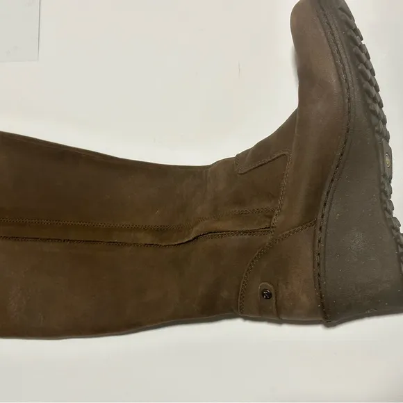 KEEN AKITA Knee High Wedge Boots Brown Suede Womens Size 7.5‎