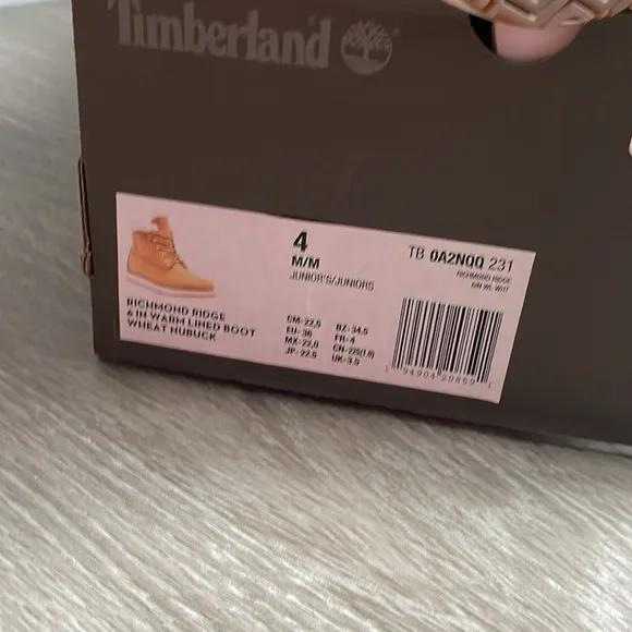 Kids/juniors wheat and cream timberland boots