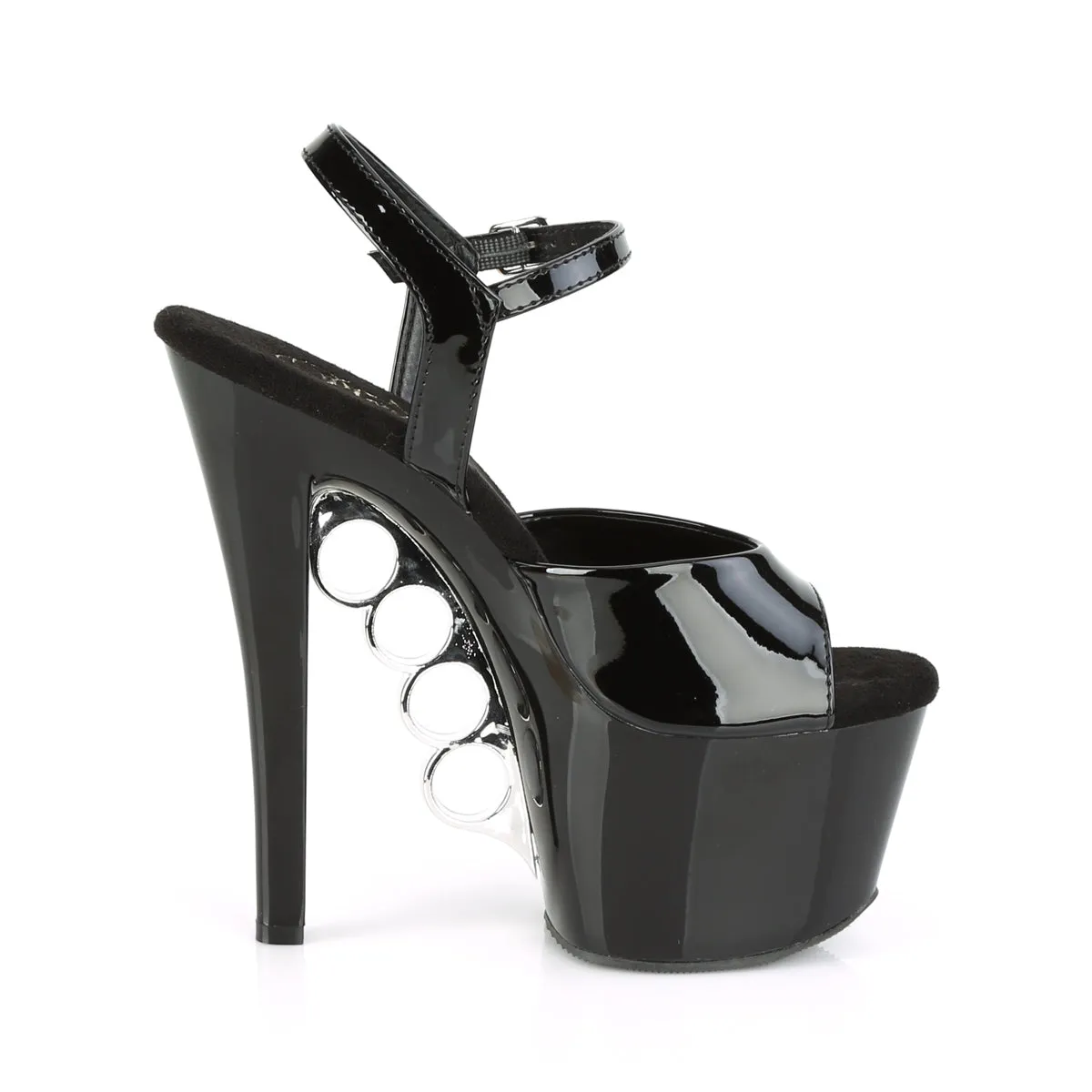 KNUCKS-709  Black Patent/Black