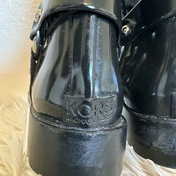 Kors Michael Kors Black Robber Rain Boots