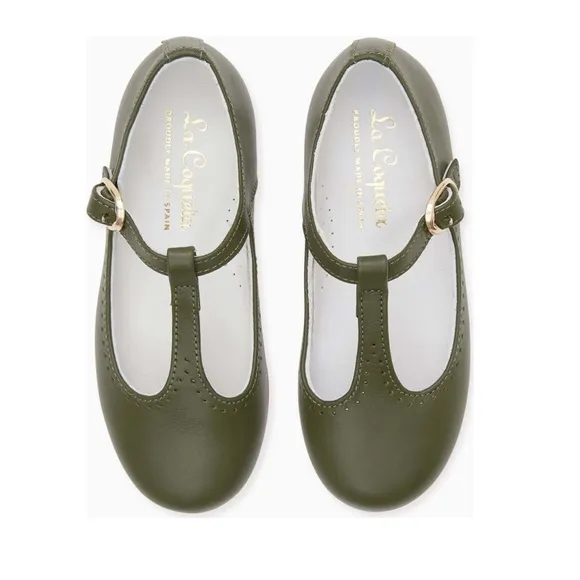 La Coqueta Green T-Strap Mary Jane Shoes size 29 / 11.5 US