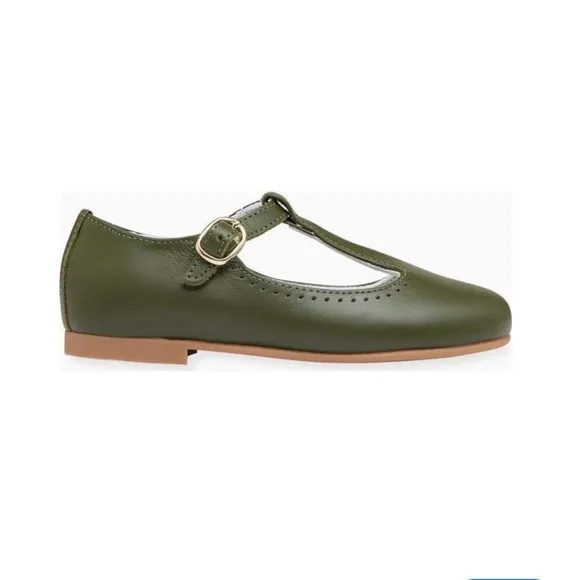 La Coqueta Green T-Strap Mary Jane Shoes size 29 / 11.5 US