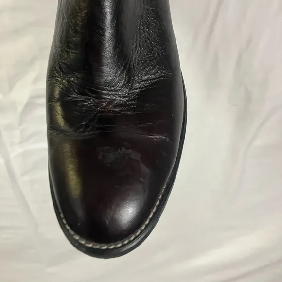 Laredo Men’s Black Cherry Leather Pull On Western Boots- Size 10