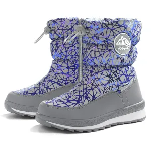 Laser Print Outdoor Fur Lined Snow Boots
