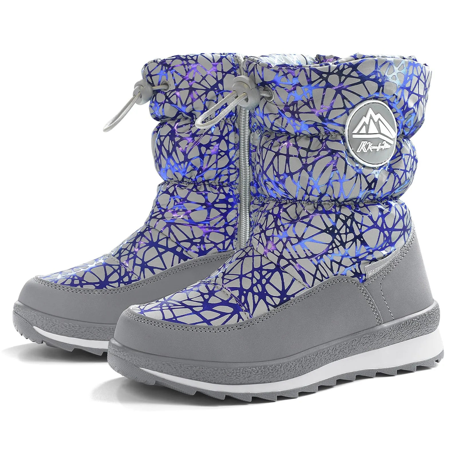 Laser Print Outdoor Fur Lined Snow Boots