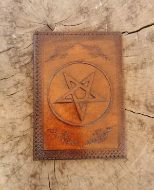 Leather Pentacle Passport Holder