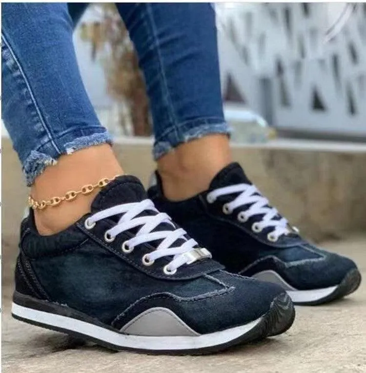 Leisure Single Shoes Women's Large Sports Shoes Color Spring And Autumn Wedge Heel Flat