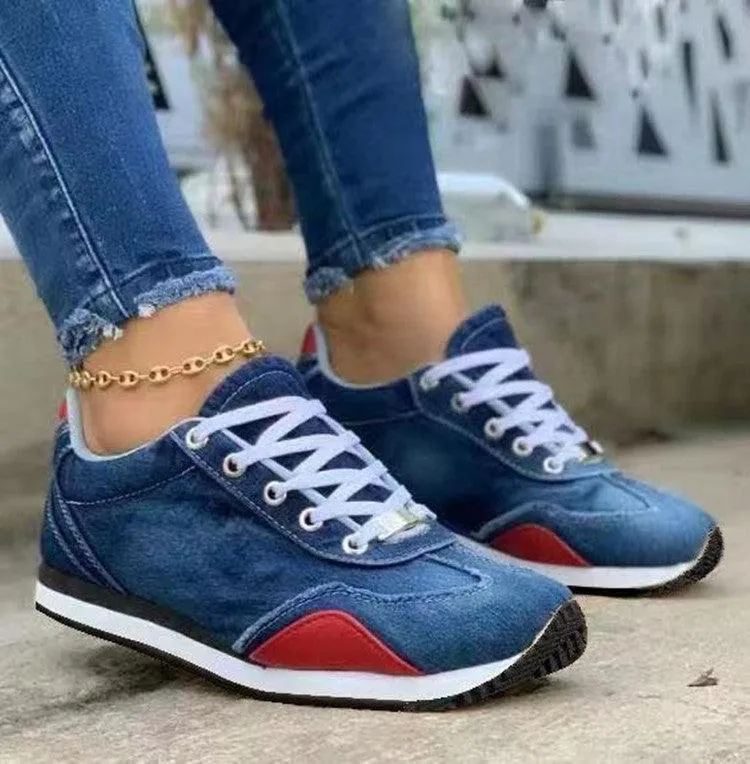 Leisure Single Shoes Women's Large Sports Shoes Color Spring And Autumn Wedge Heel Flat