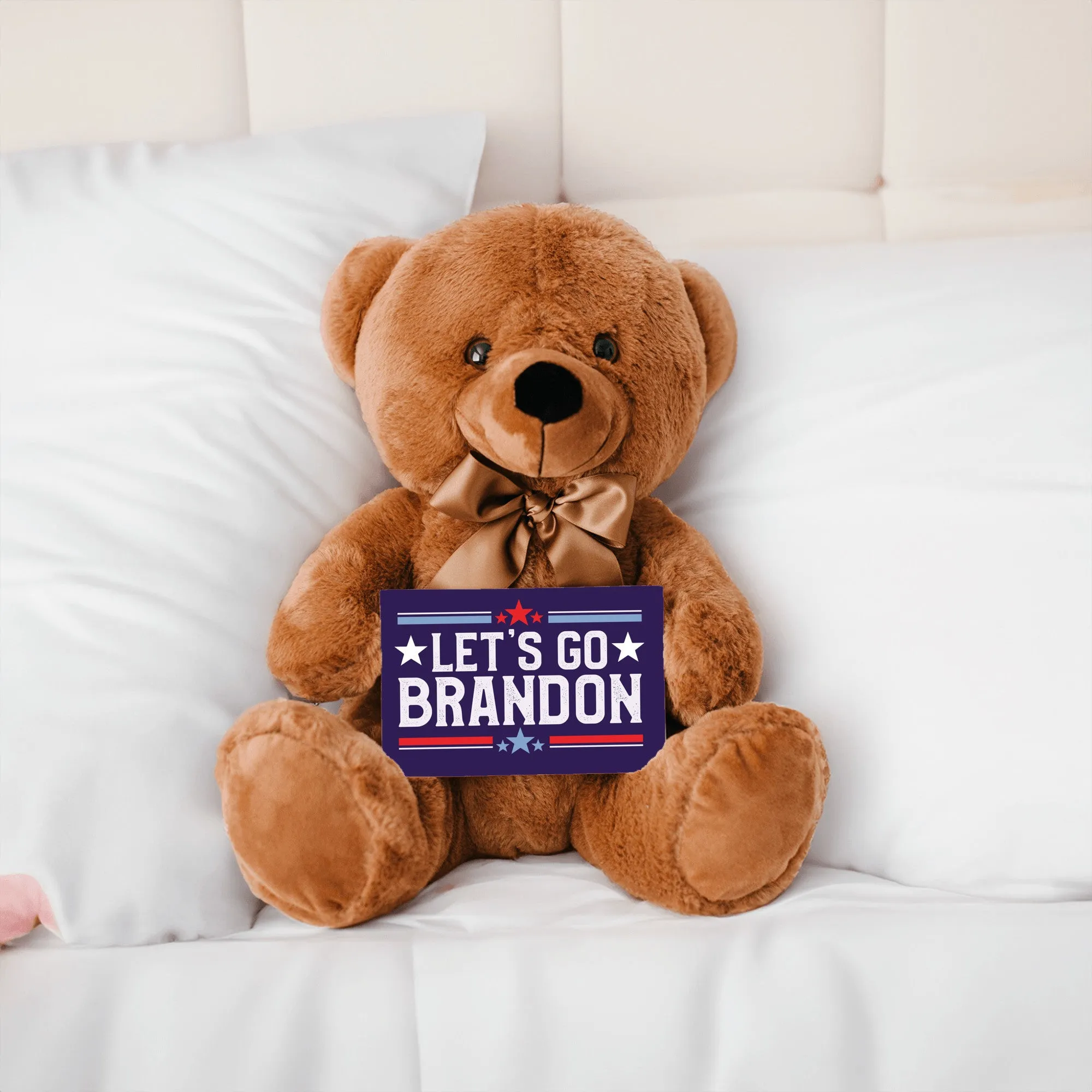 Let's Go Brandon Teddy Bear with Message Card, PRICE INCLUDES FREE SHIPPING, Stuffed Animal, Political