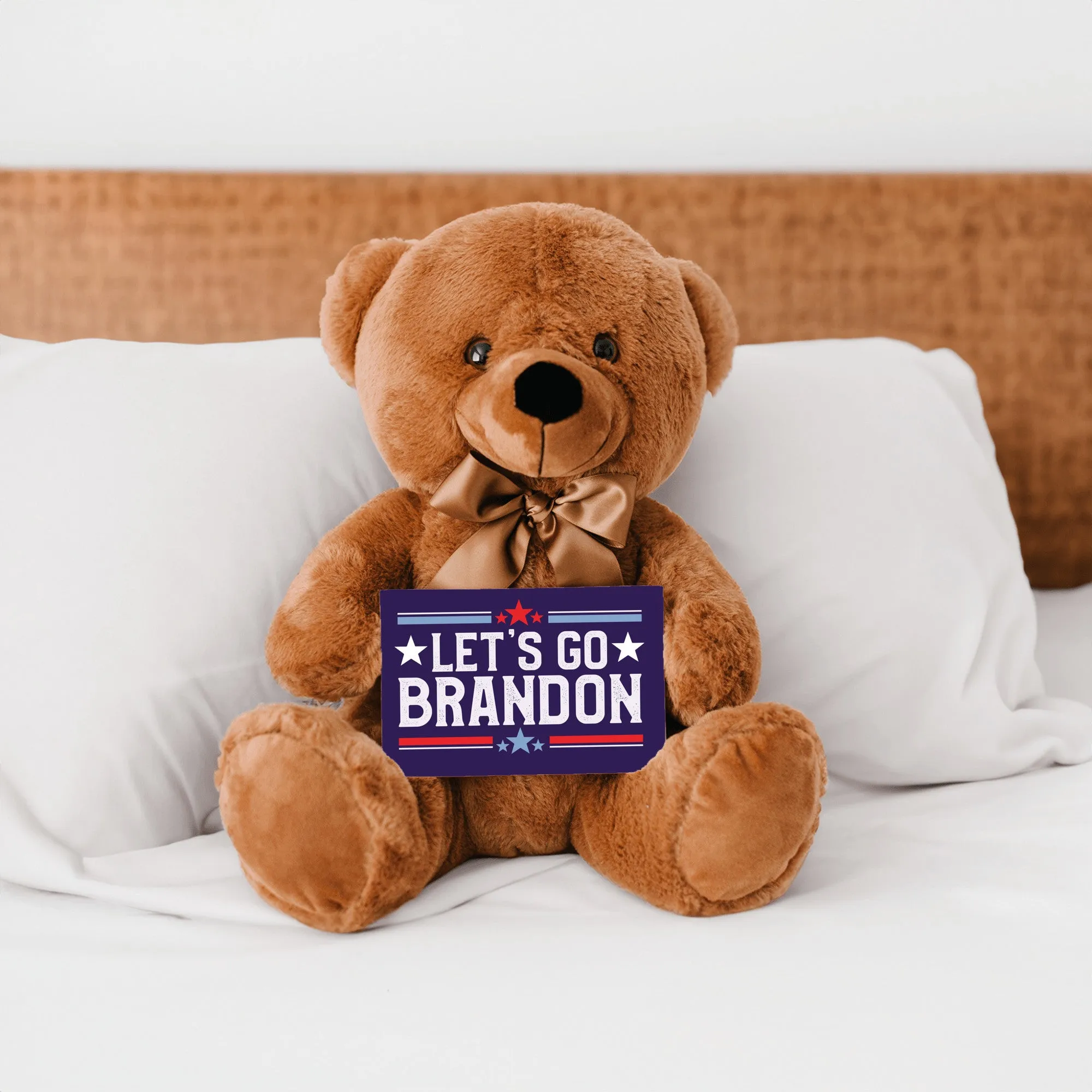 Let's Go Brandon Teddy Bear with Message Card, PRICE INCLUDES FREE SHIPPING, Stuffed Animal, Political