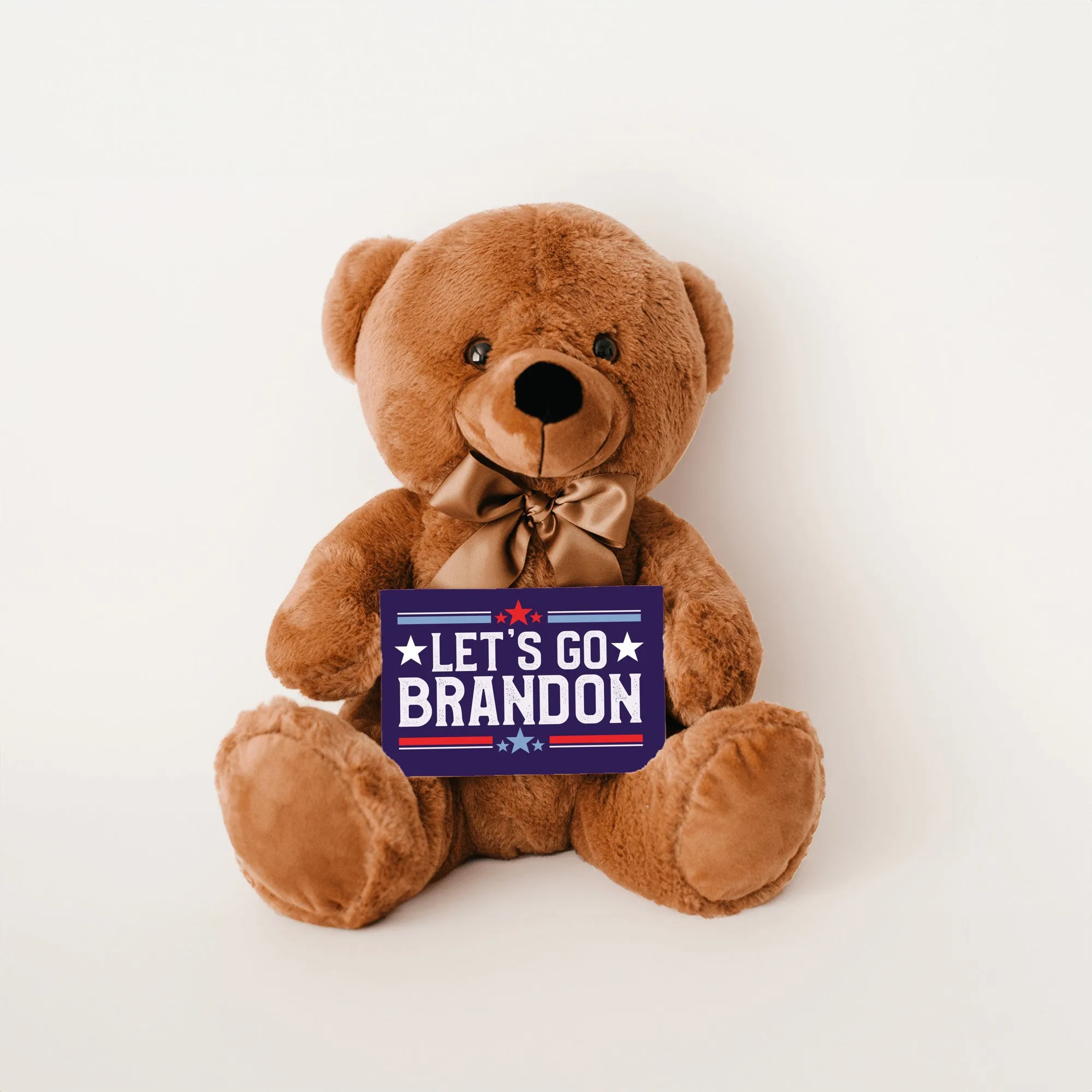 Let's Go Brandon Teddy Bear with Message Card, PRICE INCLUDES FREE SHIPPING, Stuffed Animal, Political