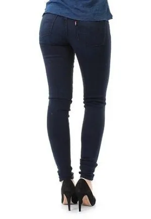 *Levi's 710 0025 Super Skinny Dark Wash Denim Jeans Size 00 24 X 28