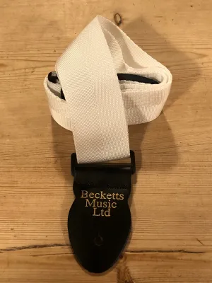 LG 2" Standard White Webbing Guitar Strap