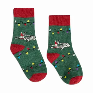 Little Kid Xmas Gator Socks