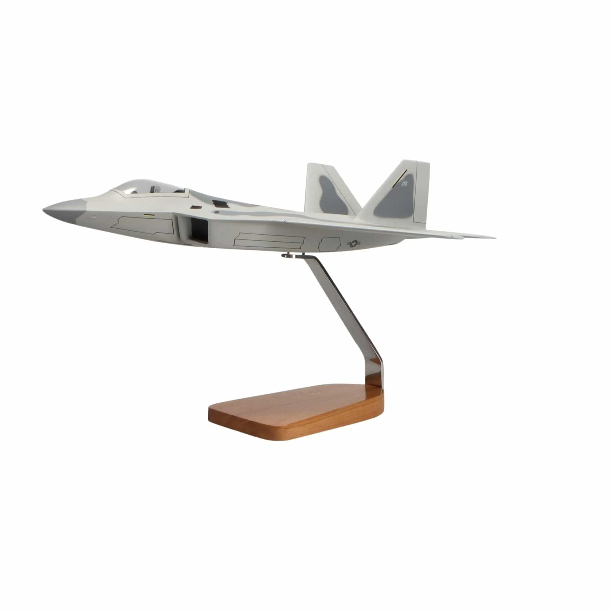 Lockheed Martin F-22 Raptor® Clear Canopy Large Mahogany Model
