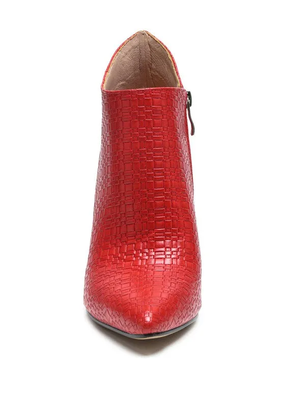 Lolita Woven Textured Stiletto Boot